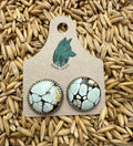 Ivory Creek Crackle Circle Studs