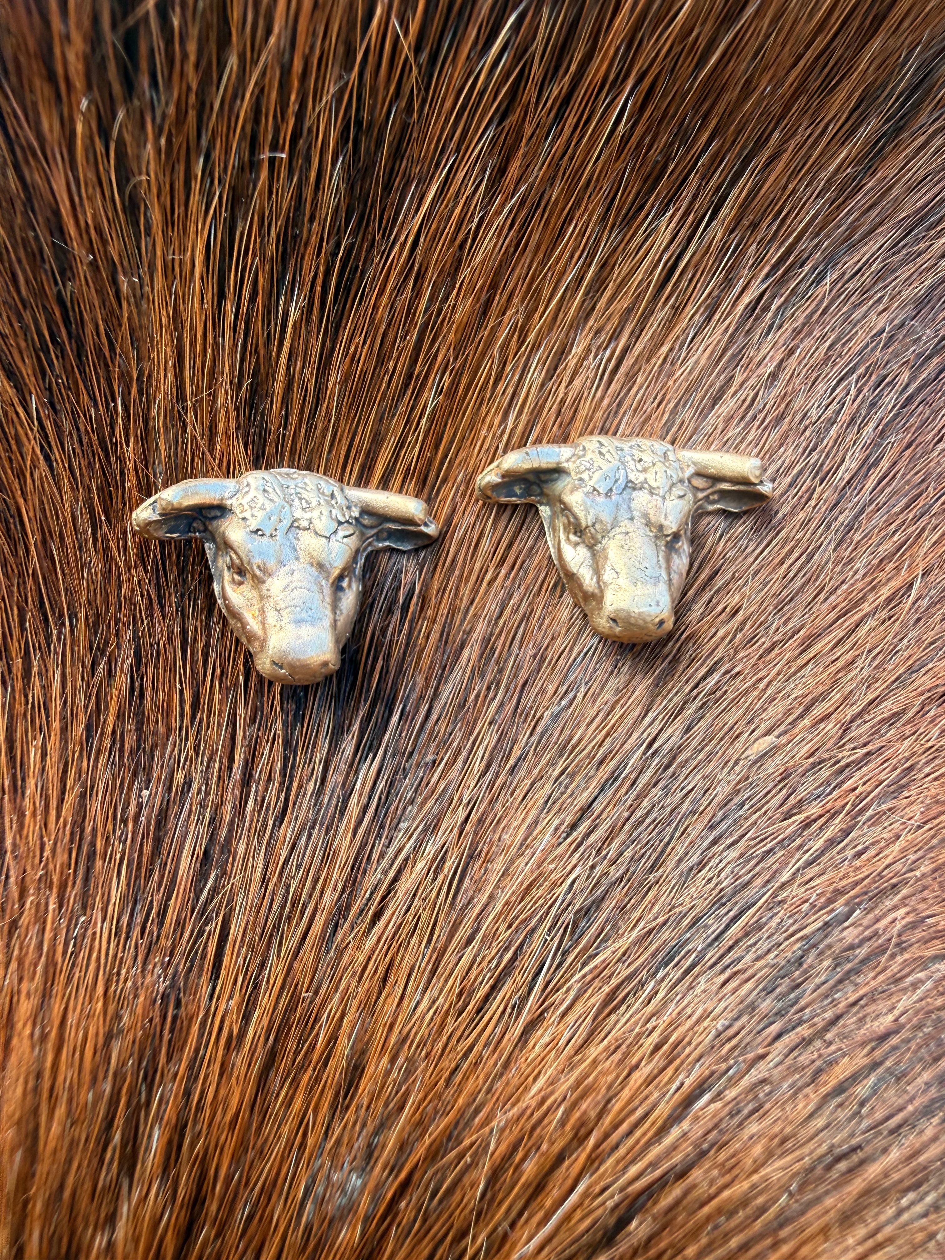Sterling silver cattle studs