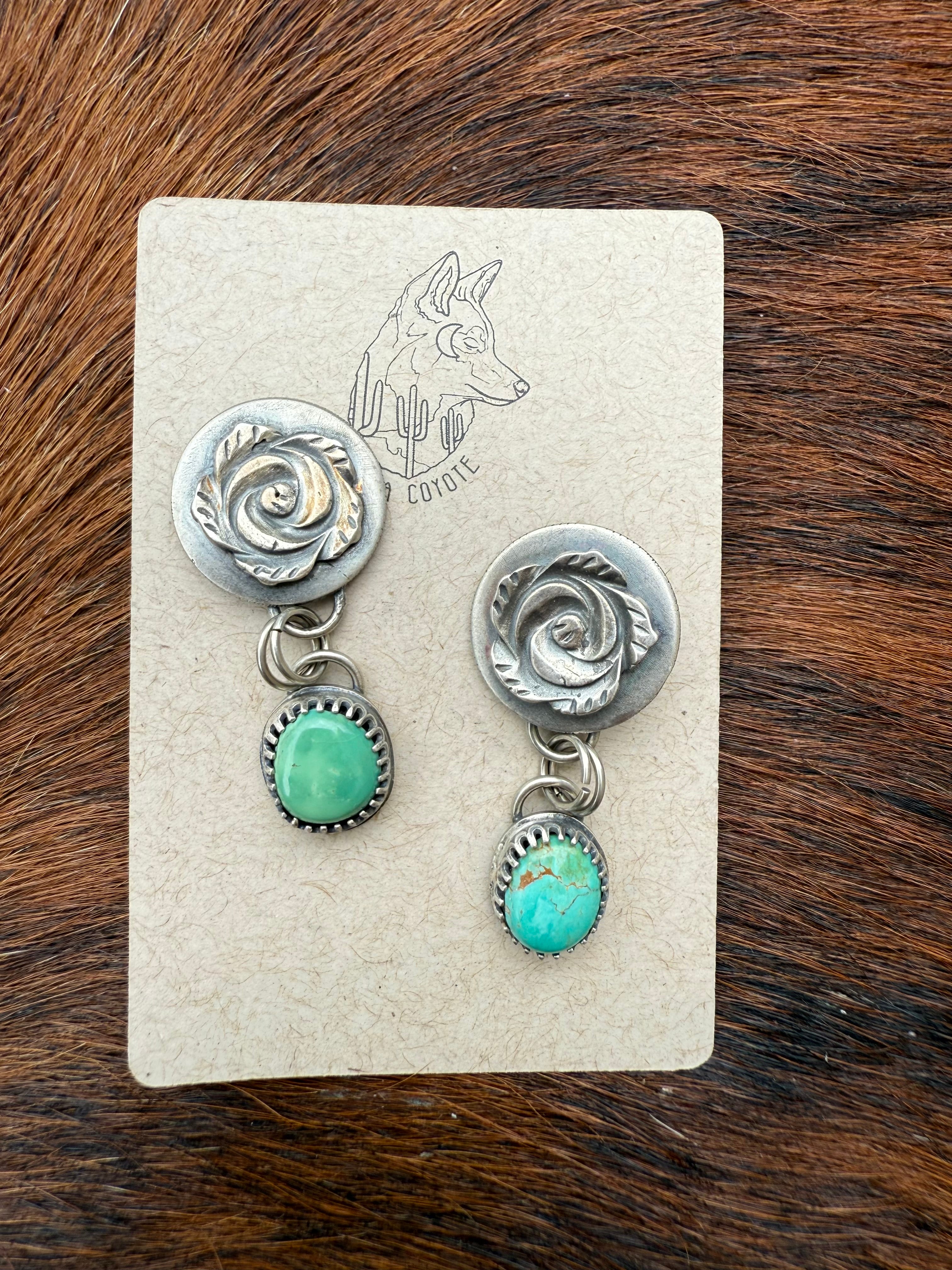 Baja Rose Dangle Studs