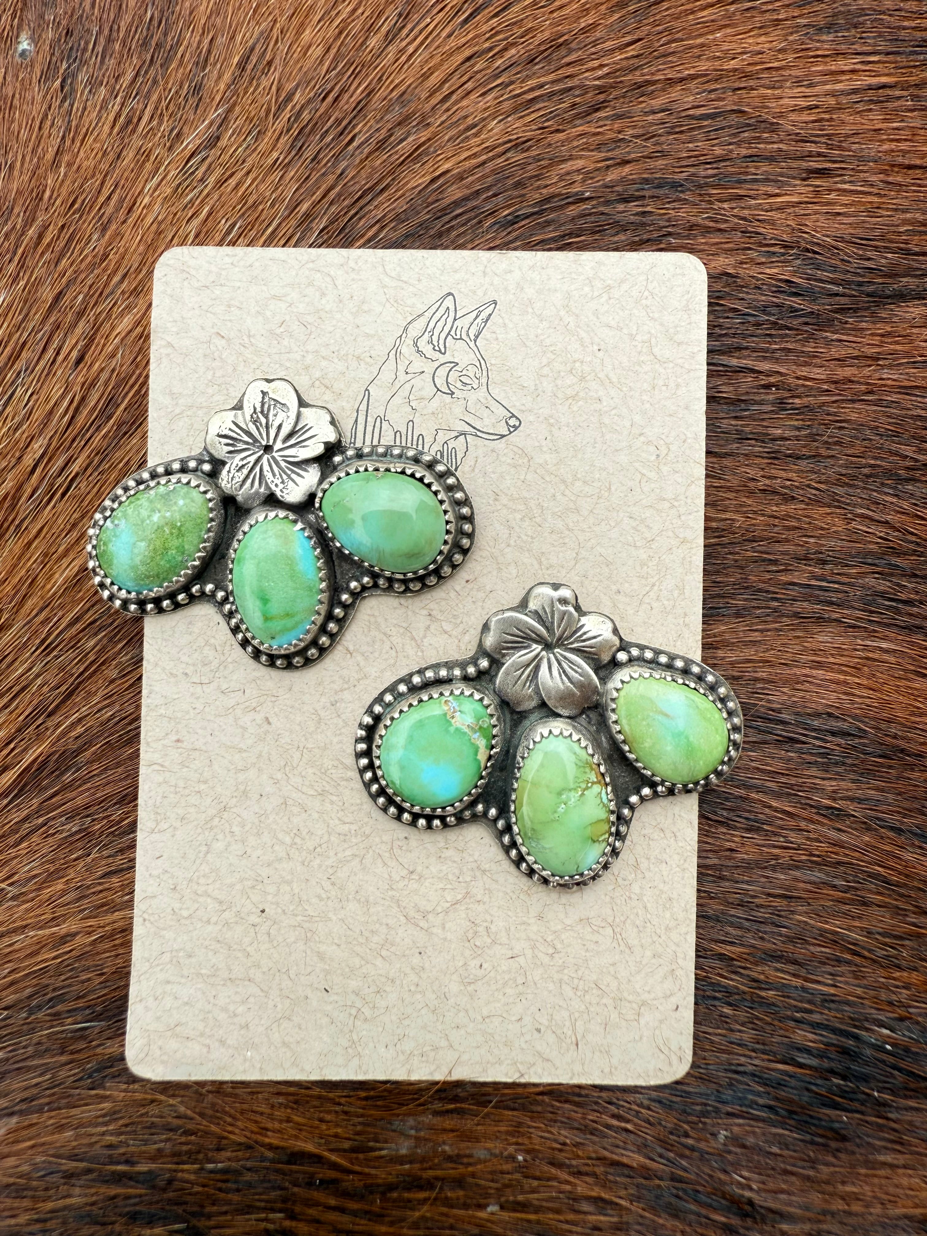 Baja Turquoise Cluster Studs