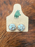 Gobi Turquoise Circle Studs