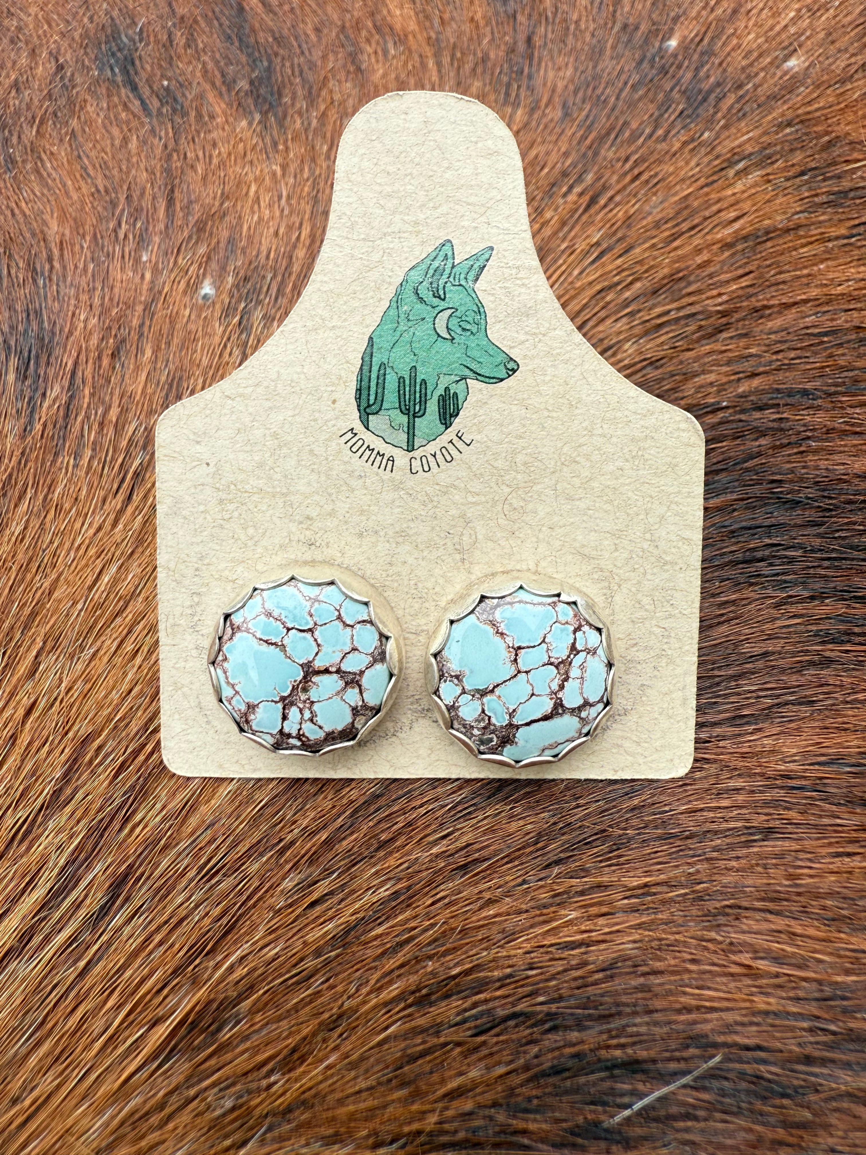Gobi Turquoise Circle Studs