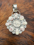 Red Buffalo Nickel Cluster Pendant