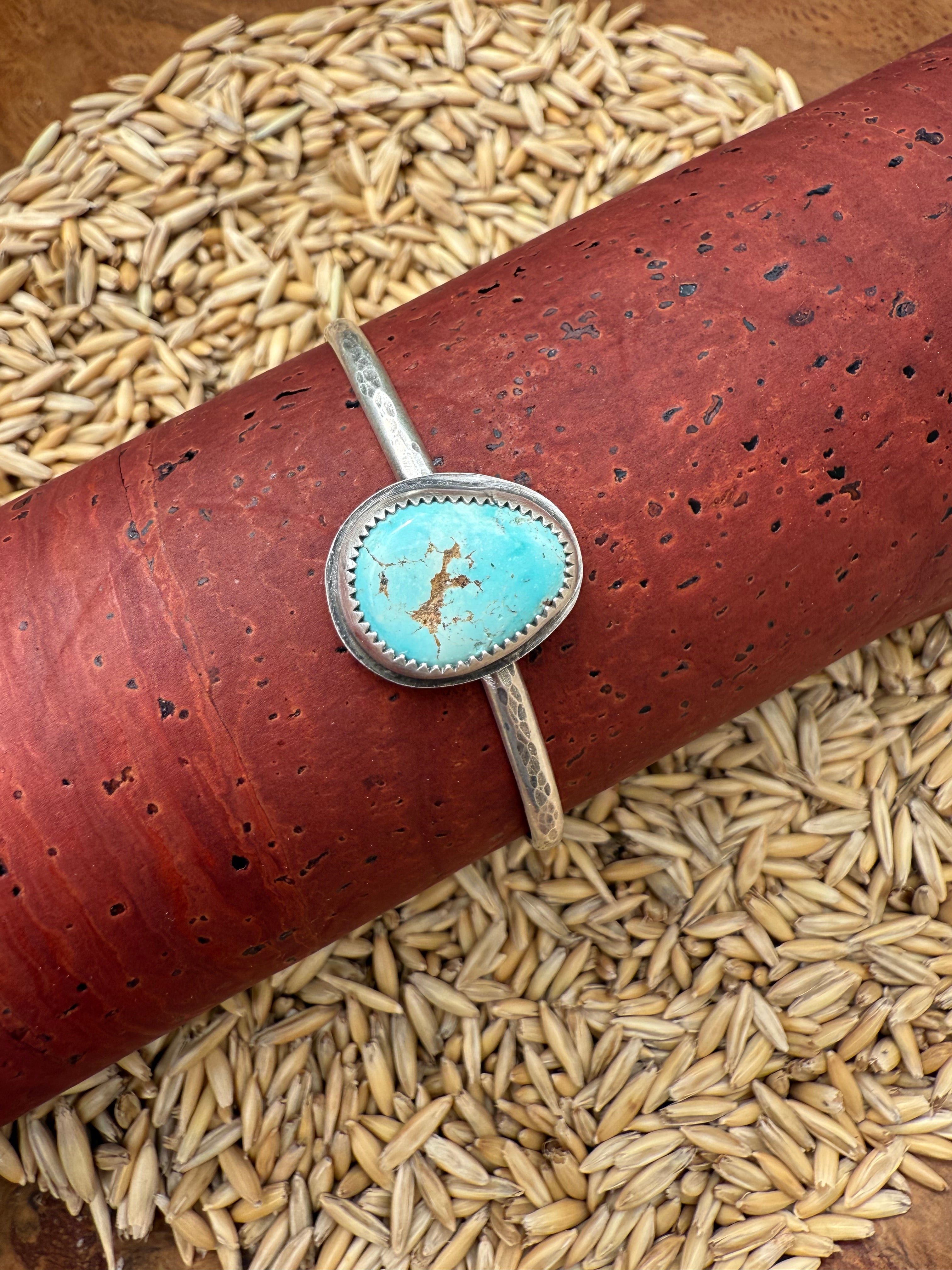 Royston Turquoise Cuff - Stamped Band (C)