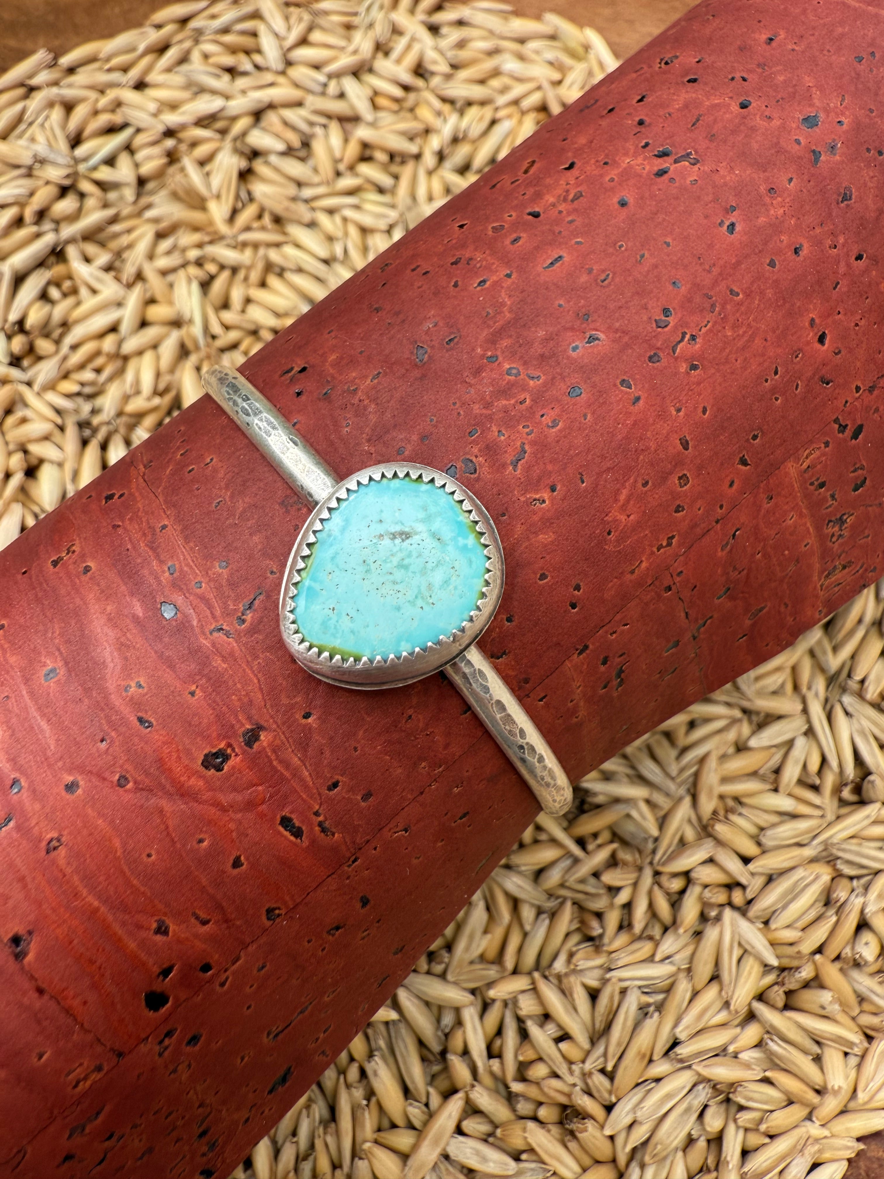 Royston Turquoise Cuff - Stamped Band (D)