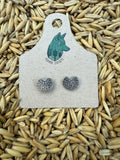 Textured Heart Studs